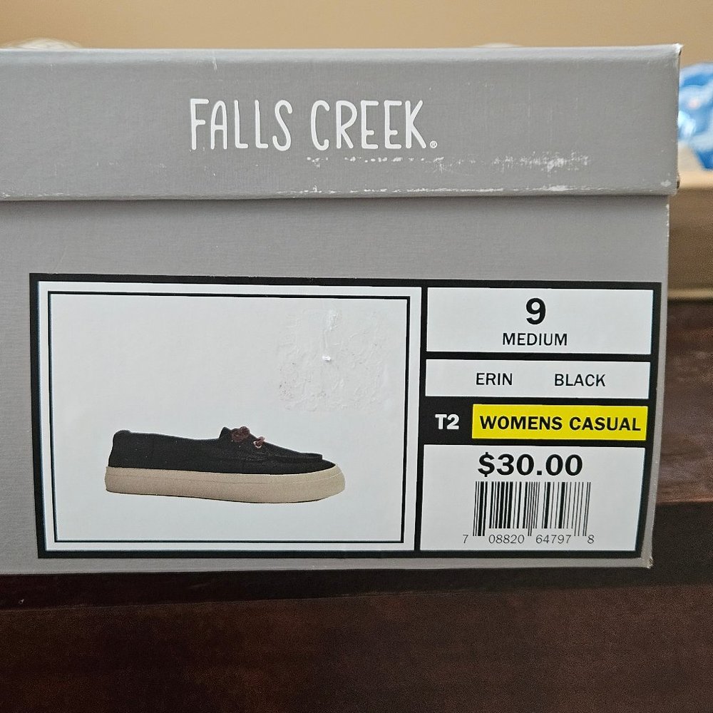NWT Falls Creek Women's Erin Casual Shoes, Black, Sz 9 - Picture 14 of 15